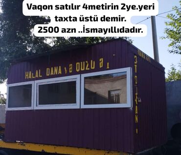 Оборудование для бизнеса: Vaqon satılır 4metirin 2ye.yeri taxta üstü demir. 2500 azn