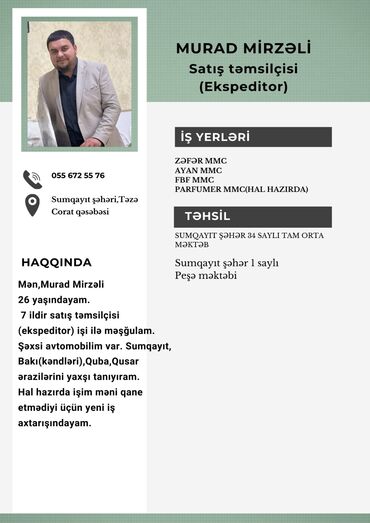 Satış meneceri. 6 ildən artıq təcrübə