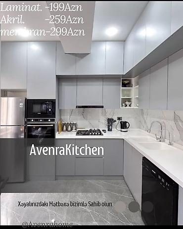 sud ceken: Sifarişlə mətbəx dəsti, Özü çəkən petlələr, Sadə laminat, Kredit var, Pulsuz çatdırılma, Ödənişli çatdırılma, Rayonlara çatdırılma — 2