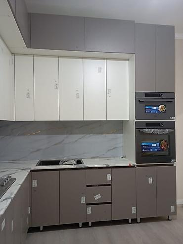 Кухонные гарнитуры: Кухонный гарнитур, Новый, цвет - Серый, МДФ, Бесплатная доставка — 45