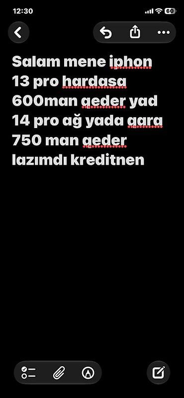 iphone 13 azerbaycan: IPhone 13 Pro, 256 GB, Ağ, Kredit — 1