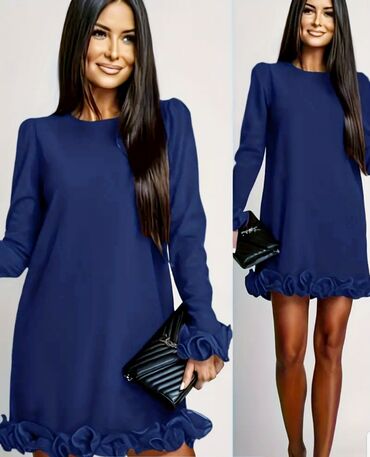 Haljine: XL, bоја - Crna, Koktel, klub, Dugih rukava — 11