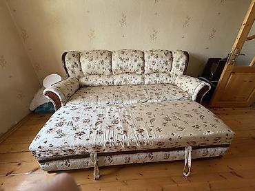 iki nəfərlik carpayi: Divan-kravat, İşlənmiş, Açılan, Parça — 4