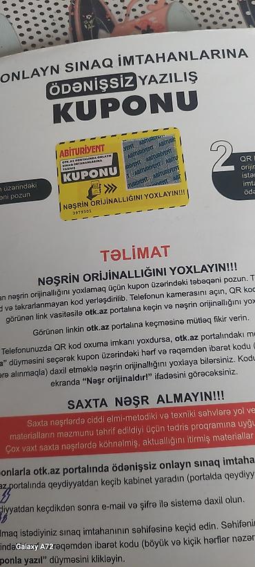 ikinci əl moydadir: Təzə alınıb heç bir zədəsi yoxdur . Hətta ödənişsiz kupon cırılmayıb — 3