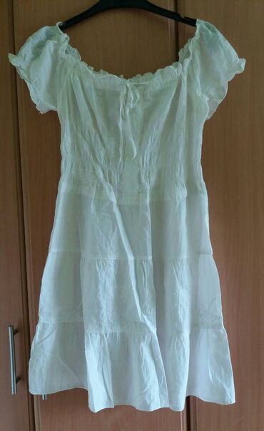 novogodišnje haljine: XL (EU 42), color - White, Short sleeves