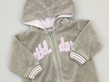 beżowy top: Sweatshirt, H&M, 6-9 months, condition - Good