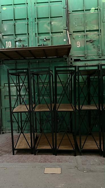 Соода жабдуулары: Металлические стеллажи в стиле лофт - Каркас: прочный металл с — 2
