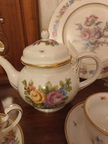 Çay dəstləri və servizlər: Çay dəsti, rəng - Ağ, Farfor, 6 nəfərlik, Almaniya — 4