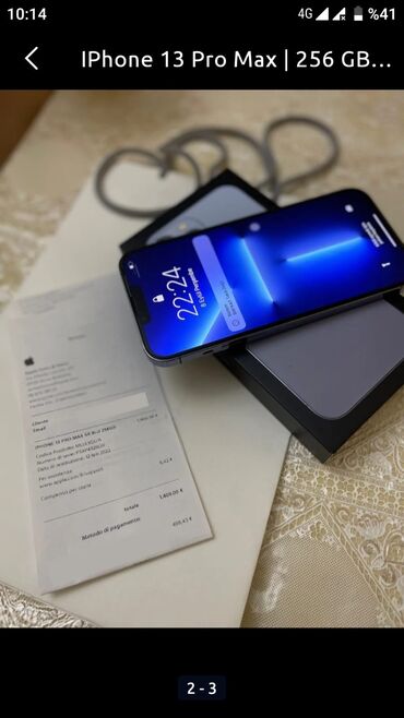 iphone x azerbaycan: IPhone 13 Pro Max, 256 GB, Mavi