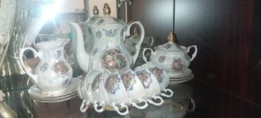 столовый набор: Çay dəsti, rəng - Gümüşü, Bohemia, 6 nəfərlik, Çexiya