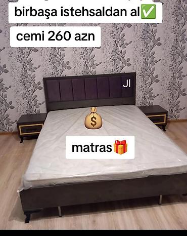 qosa taxt: Yeni, İkinəfərlik çarpayı, Matras ilə — 1