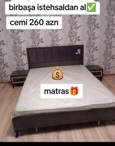 Masa və oturacaq dəstləri: Yeni, İkinəfərlik çarpayı, Matras ilə