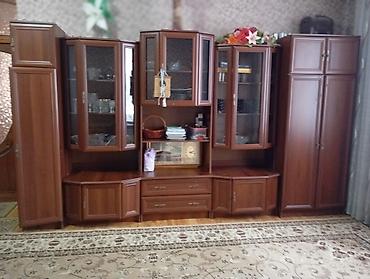 Гарнитур для зала, Б/у, Шкаф, МДФ, цвет - Коричневый