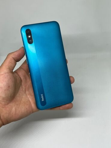тени для стиральных машин: Redmi, Redmi 9A, Колдонулган, 64 ГБ, түсү - Көк, 2 SIM