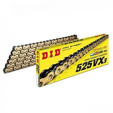leon svilajnac: D.I.D Pro Street 525VX3 Gold lanac za motocikle - Tip: Z/KX‑Ring — 1