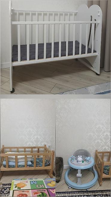 батут горка: Манеж,кроватка-качалка,ходунок,всё за 6000с — 1