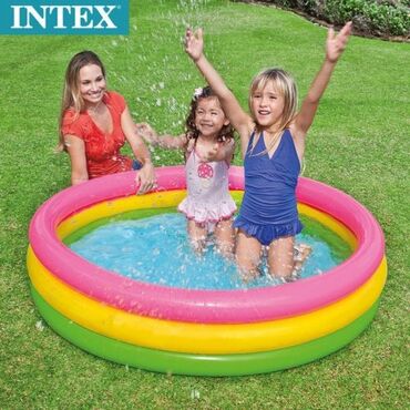 бассейн интекс: Детский надувной бассейн Intex 56441 "Радуга" 147x33см Бесплатная