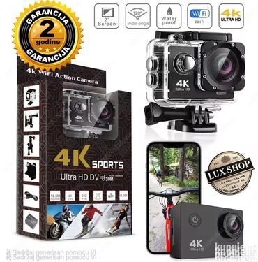 Video kamere: GoPro Sportska 4K Kamera ULTRA HD WiFi Odlična go pro — 1
