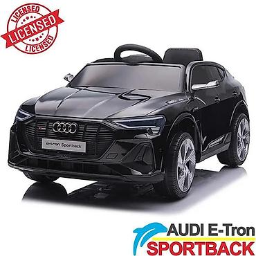 Dečiji električni automobili: Audi E-Tron Sportback – crni dečiji auto na akumulator Šifra — 1