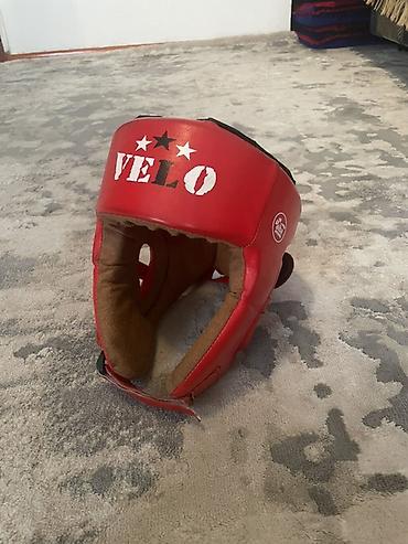 velo: Боксерский шлем VELO, красный. - Назначение: тренировки и спарринги — 2
