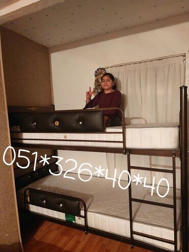 İkimərtəbəli uşaq çarpayıları: Oğlan üçün, Yeni, Çarpayı, Matras ilə, Dəmir — 18