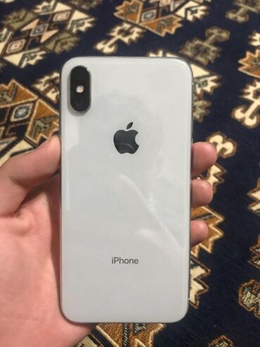 Apple iPhone: IPhone X, Б/у, 256 ГБ, Белый, Чехол, 100 %