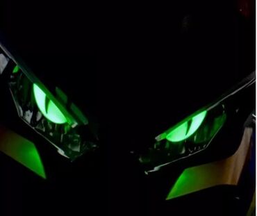 шлем хишник: Мотоцикл светящиеся трехмерные наклейки «глаз дьявола» декоративные🔥🔥🔥