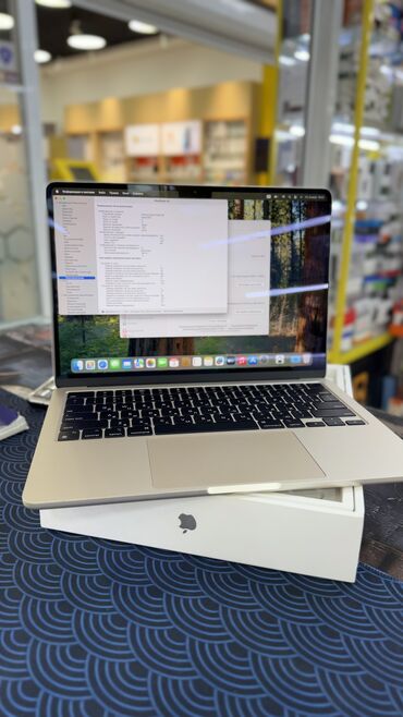 игровые мощные компьютеры: Ультрабук, Apple, 16 ГБ ОЗУ, Apple M3, 13.5 ", Б/у, Для несложных задач, память SSD