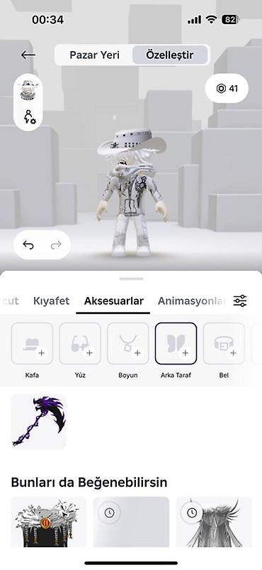 Kişi geyimləri: Məhsul: Roblox avatar dəsti – ağ/boz temalı “street-fashion” kombini — 3