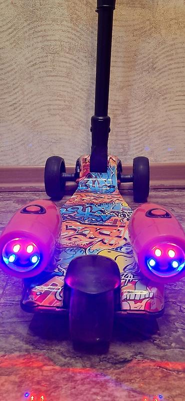 skater: Uşaq skateri YENI KIMI – üçtəkərli, LED işıqlı, musiqili - Rəngli — 4