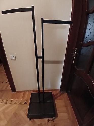 Mağaza asılqanları: Metal geyim asqısı – mobil ikiqat stand - Material: möhkəm metal — 1