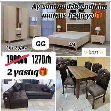 Mebel dəsti – yataq otağı, qonaq otağı və mətbəx üçün komplett paket lalafo.az -da Mebel dəsti – yataq otağı, qonaq otağı və mətbəx üçün komplett paket