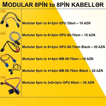 игровой компьютер: Kabellər "8pin Original for Modular PSU" ⭐Modular 8pin to 8pin (6+2)