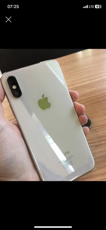 Apple iPhone: IPhone X, Б/у, 256 ГБ, White Titanium, 100 %