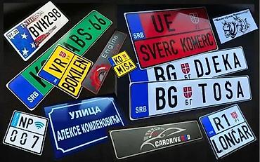 Tuning oprema: Tablice - Ukrasne tablice po želji - razne tablice po želji- 📌 Opis — 1