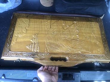 idman qantel: Ağacdan əl işı nərd dəsti - Material: keyfiyyətli bərk ağac, parlaq — 1