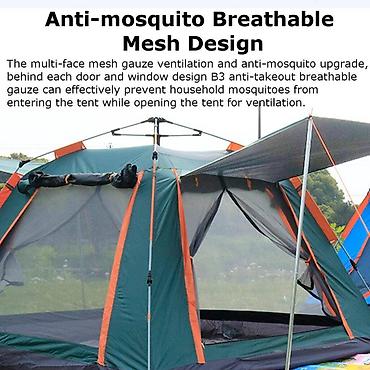 Oprema za kampovanje: Automatski šator za kampovanje – prostran, vodootporan i sa mrežom — 1