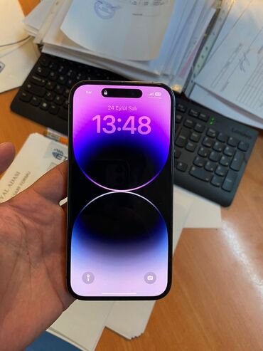 apple iphone 14 qiymeti: IPhone 14 Pro, 256 GB, Qara, Face ID, Sənədlərlə, Simsiz şarj