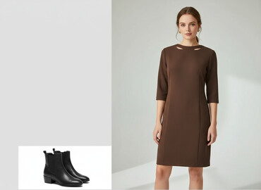 sukienka biała z czarnymi wstawkami: Women`s dress, size S