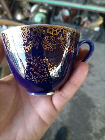 qardaslar cay fabriki: Çay dəsti, rəng - Mavi, Farfor, 6 nəfərlik — 1