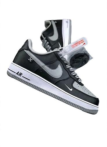 sapa u srcu: Patike Nike Air Force 1 Low u crno‑sivoj kombinaciji boja. Detalji: - — 1