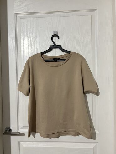 женские черные футболки: Футболка, Оверсайз, Massimo Dutti, Хлопок, Б/у, L (EU 40)