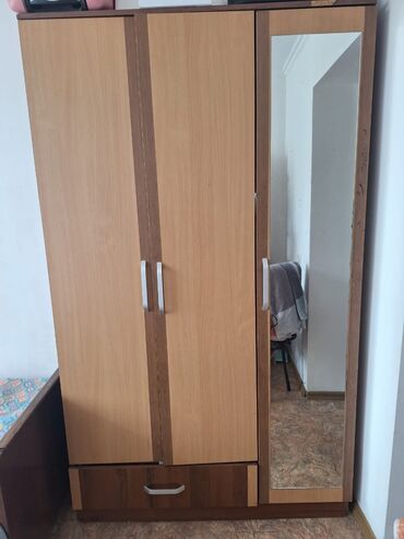шторы для дома: Шкаф для одежды, Б/у, Прямой, ЛДСП