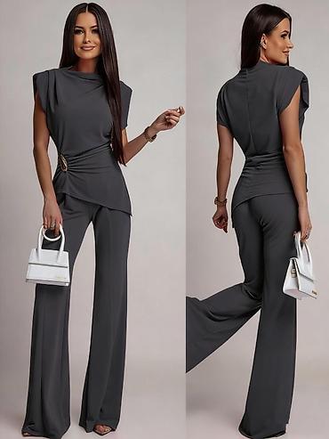 Kompleti: 🔥Elegantni ženski komplet – top i pantalone sa širokim nogavicama ✅S M — 10