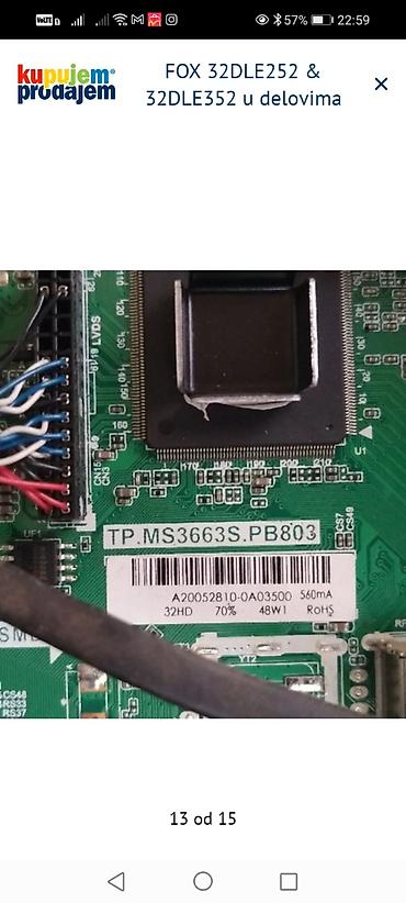 Aksesoari za TV i video: FOX 32DLE252 i FOX 32DLE352 – delovi za TV Dostupni originalni delovi — 11