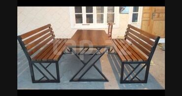 Bağ, çöl masa və oturacaq dəstləri: Yeni, Dördbucaq masa, 4 stul, Açılmayan, Stullar ilə, Taxta, Azərbaycan — 14