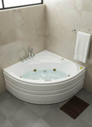 банный стол: Ванна, Бурчтук, Материалы: Акрил, Өлчөмү: 135 x 135 см