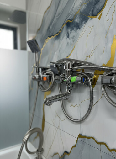 душевой краник: Смеситель для ванны и душа, Ручной душ, Установка: Наружный монтаж, Материал: Латунь, Функции: Без функций