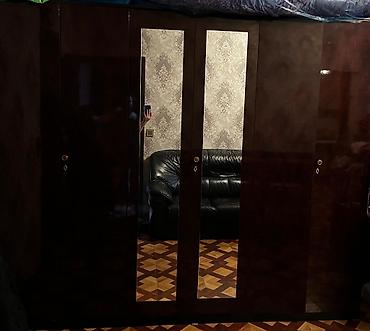 6 qapılı iri geyim şkafı - Material: parlaq laklı MDF/taxta finişi