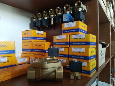 Vannalar: GEVAX markalı elektromaqnit klapanlar (solenoid valves) – maye və qaz